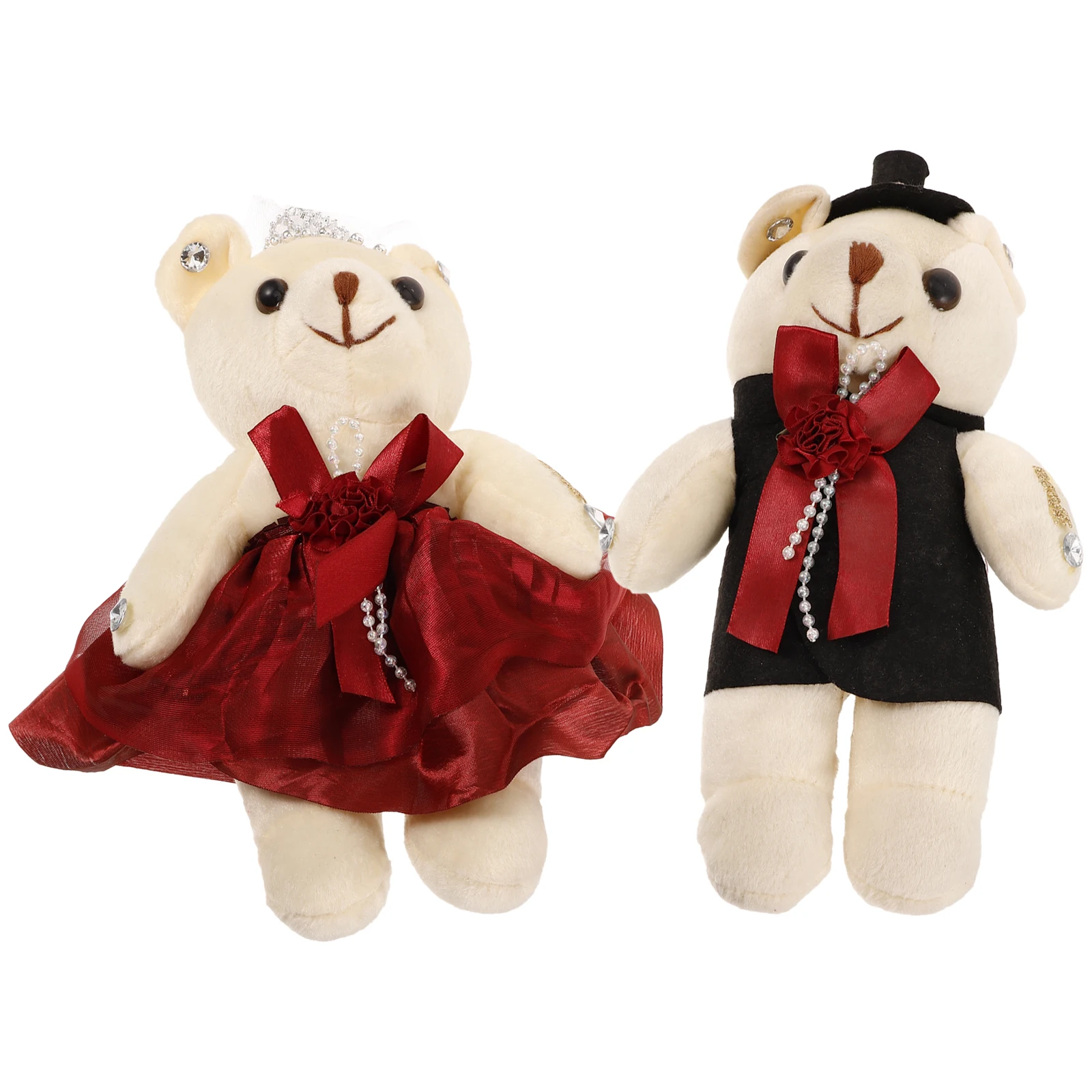 

Двухцветное украшение в виде медведя, маленькие медведи на День Святого Валентина, свадебный тематический орнамент для невесты