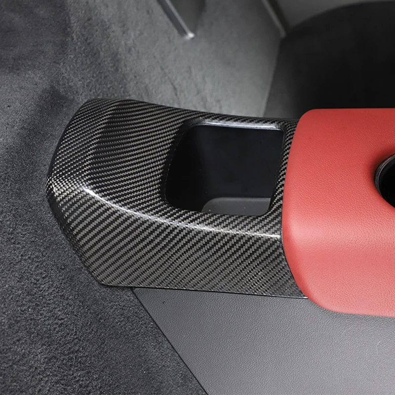 Car Armrest Box Rear Storage Compartment Cover Trim Carbon Fiber For Toyota Supra GR A90 A91 MK5 2019 2020 2021 2022