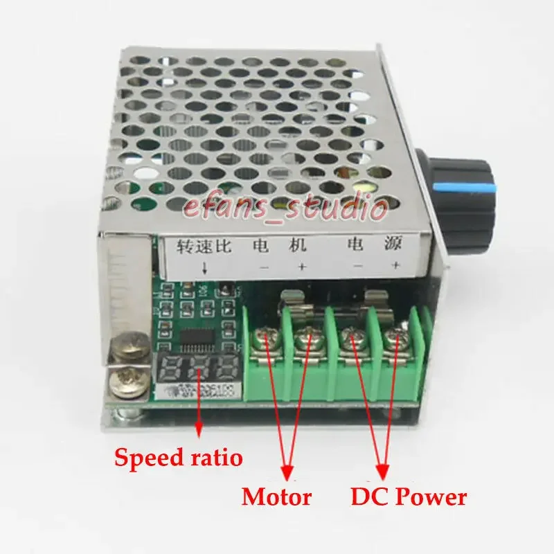 DC 6V-60V 12V 24V 36V 48V 30A High Current PWM DC Motor Adjustable Speed Controller Switch LED Display High Power Potentiometer