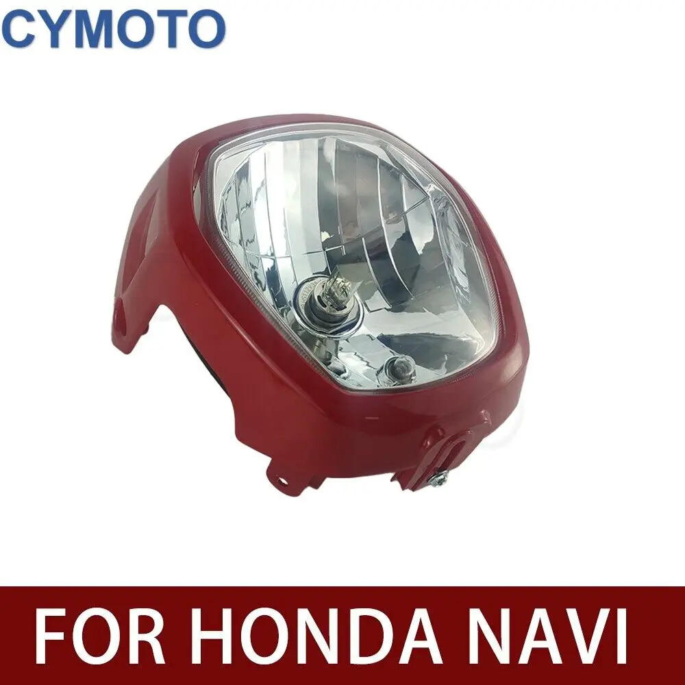 Motorcycle Headlight Assembly Fairing for Honda  2017-2021 NAVI NVA110B NAVI 110 33110-k74-a01 Red Motorcycle Light