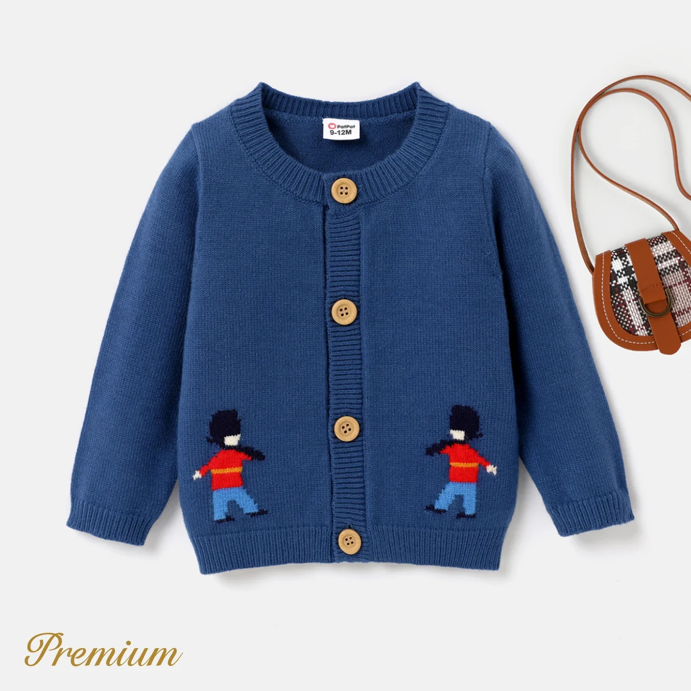 PatPat Medium Thick School Style Boys' Solid Sweater with Secret Button Casual/Outdoor  Solid color Soft and Comfortable