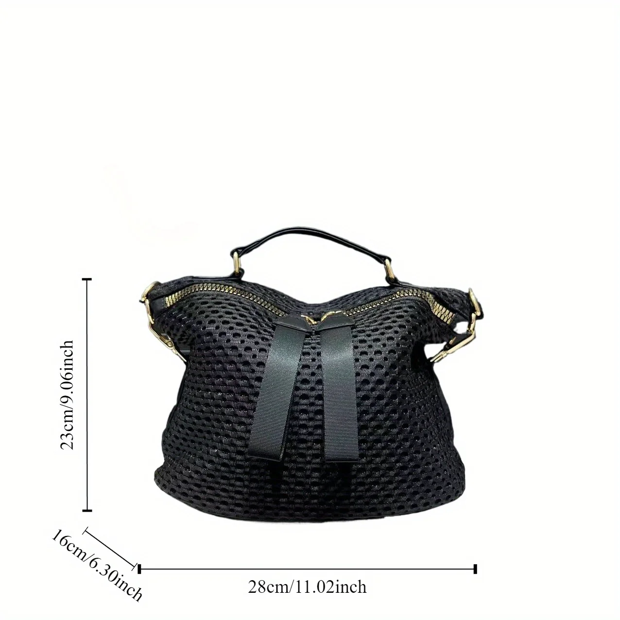 Women\'s Fashion Mesh Lightweight Shoulder Bag Daily Use Portable Wide Shoulder Strap Multifunctional Crossbody Handbag