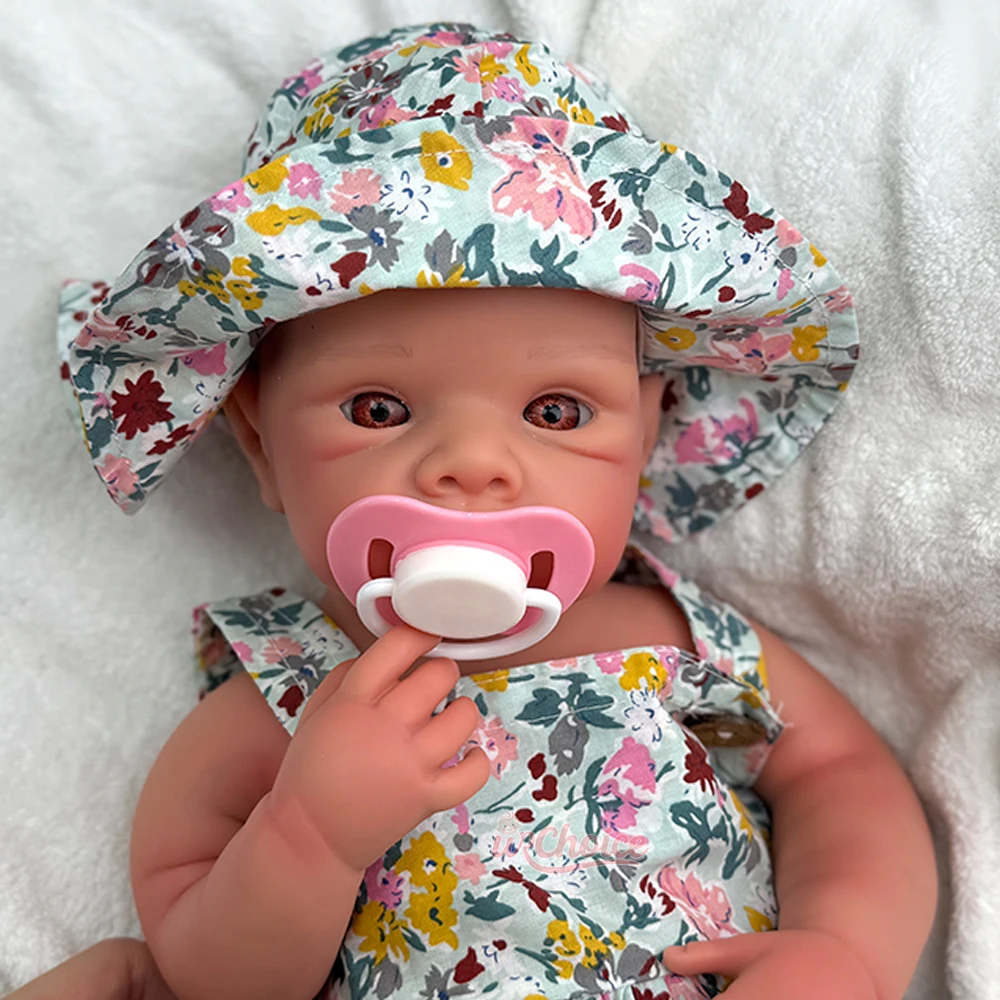 Handgefertigte 19-Zoll-Silikon-Reborn-Babypuppe mit Bettie-Gewicht, realistische, flexible Neugeborenenpuppe bietet Komfort für Alzheimer