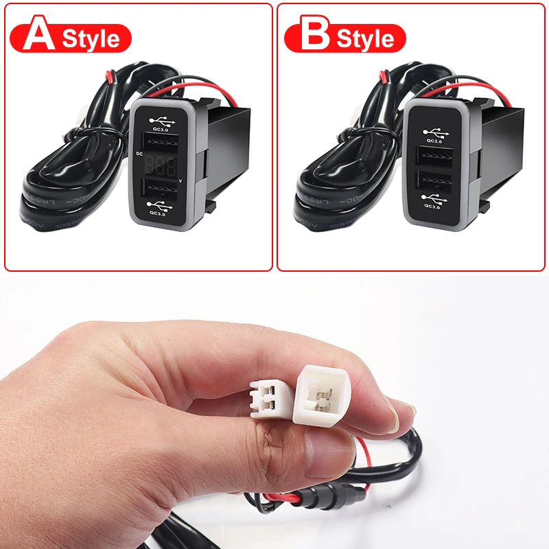 Cargador rápido USB QC3.0 para coche, accesorios interiores para Toyota Land Cruiser Prado 120, Fj120 LC120, 2009, 2008, 2007, 2006, 2005, 2004,