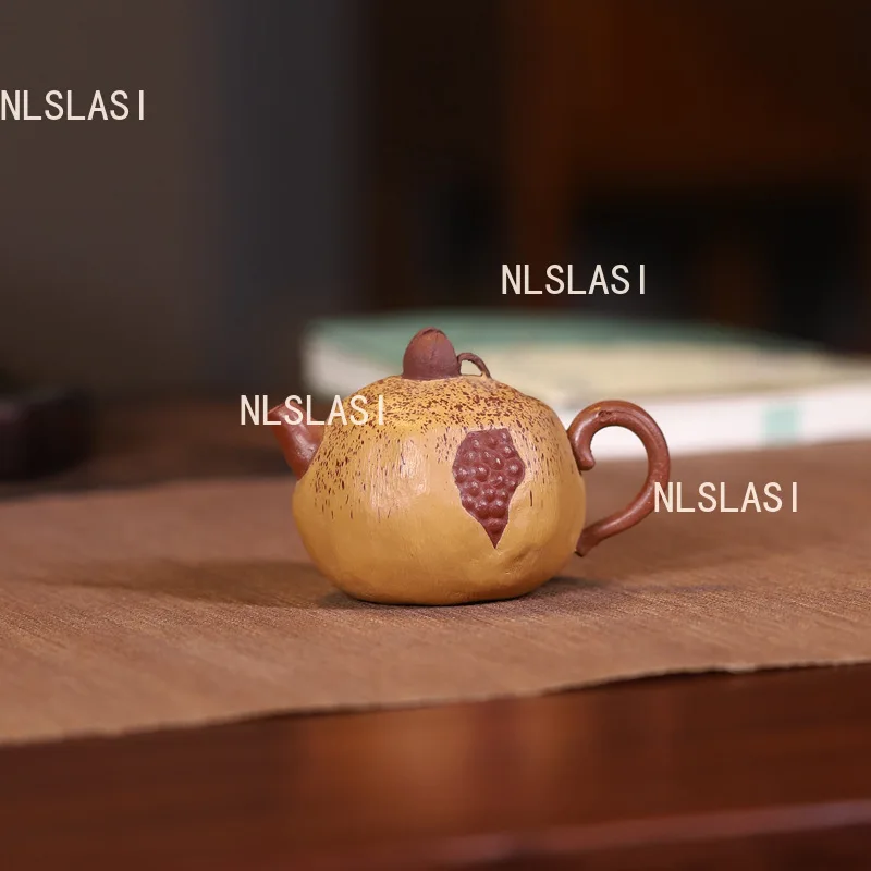 100ml Small Capacity Pomegranate Teapot Handmade Purple Clay Teapot Chinese Yixing Kung Fu Teapot Household Biomimetic Teapots
