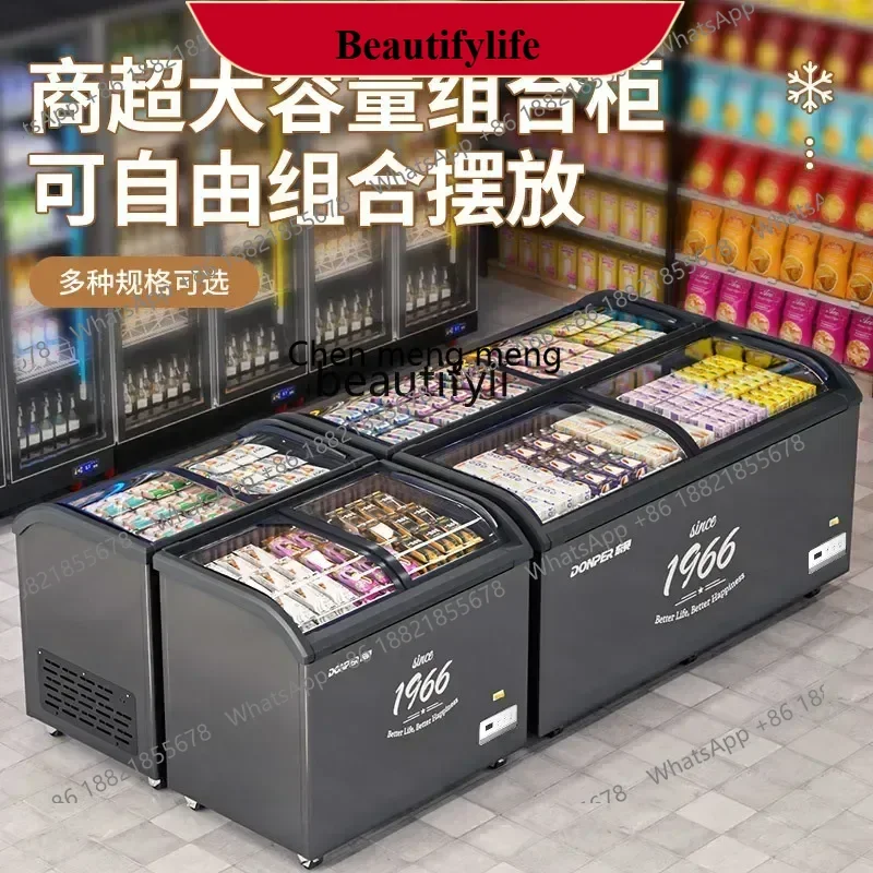 

AB02 Супермаркет горизонтальная замороженная витрина шкаф для мороженого коммерческий магазин морозильная камера
