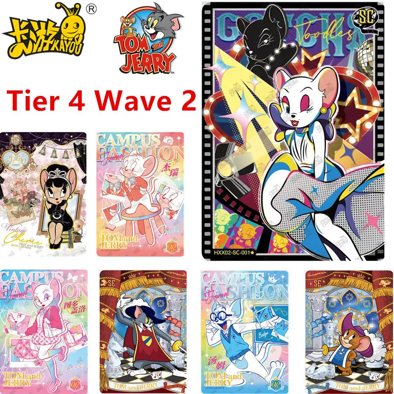 

KAYOU Genuine Tom and Jerry Card Tier 4 Wave 2 SP BP SE UR OR AR Коллекционная карта аниме-игр Рождественский подарок Детские игрушки