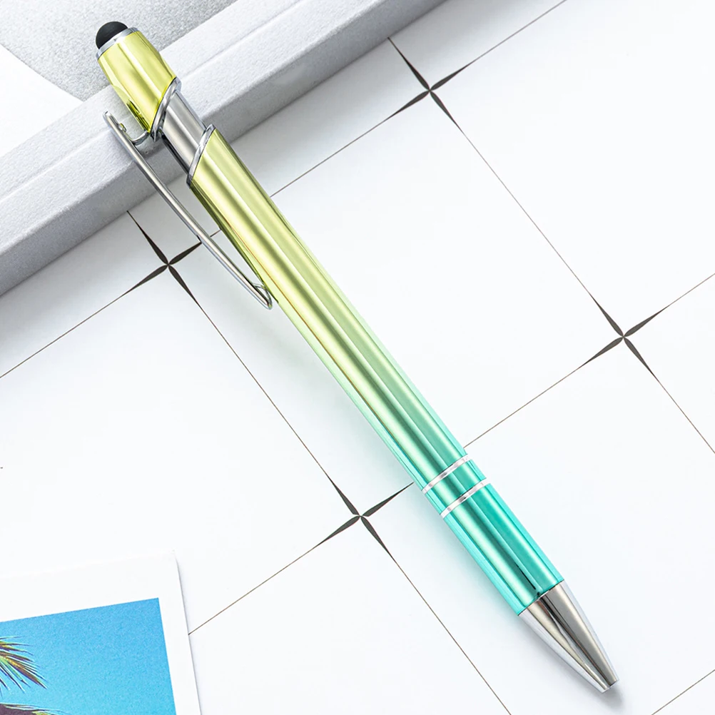 

6pcs Aluminum Bright Interesting Pen Color Ballpoint Office School Writing Office Writing Pen Accessories Daily Use