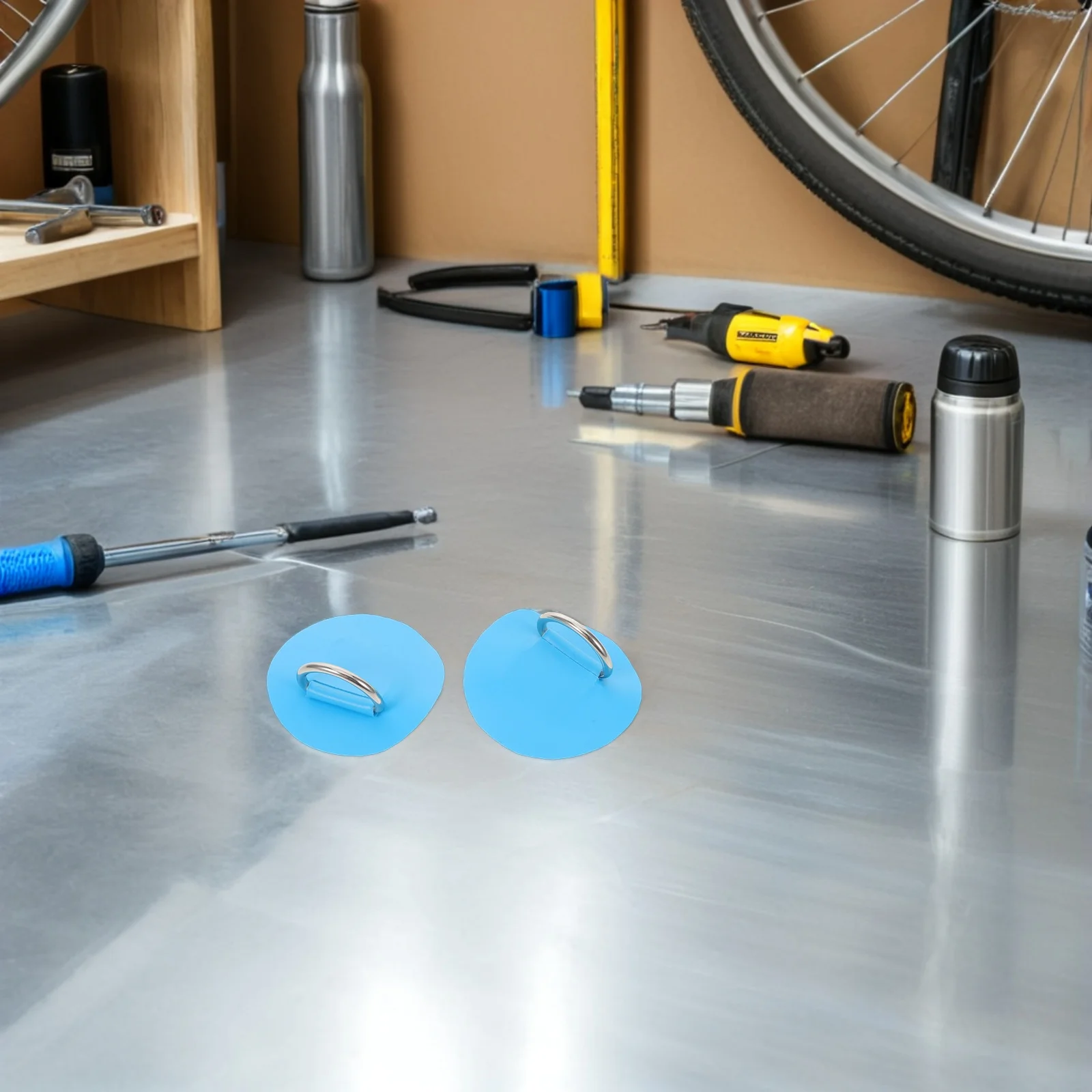 6 قطعة كاياك D-شكل مشبك دائم بولي كلوريد الفينيل D حلقة التصحيح ل مجداف قابل للنفخ مجلس بنجي الحبل خواتم قارب حبل مرن مشبك كاياك #1