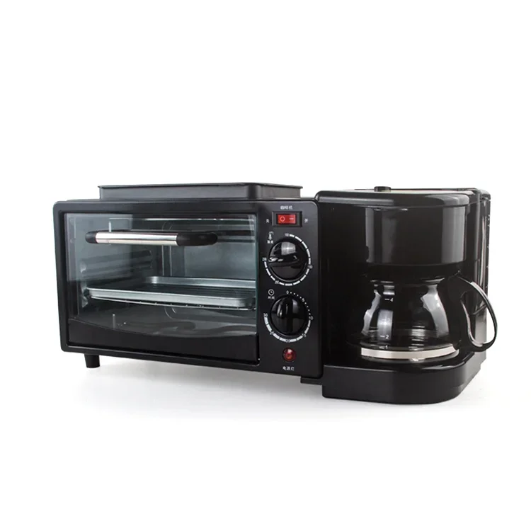 

2021 New Multifunction Breakfast, Set Toaster Coffee Maker 3 In 1 Breakfast Maker With Toast Oven Coffee Pot Frying Pan/