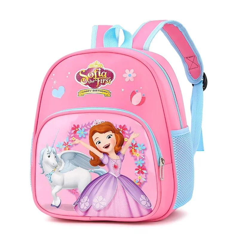 Disney-mochila de princesa Elsa y Spiderman para estudiantes, con dibujos animados en 3d Bolsa Escolar, estéreo, para guardería, bolsa de viaje para niños