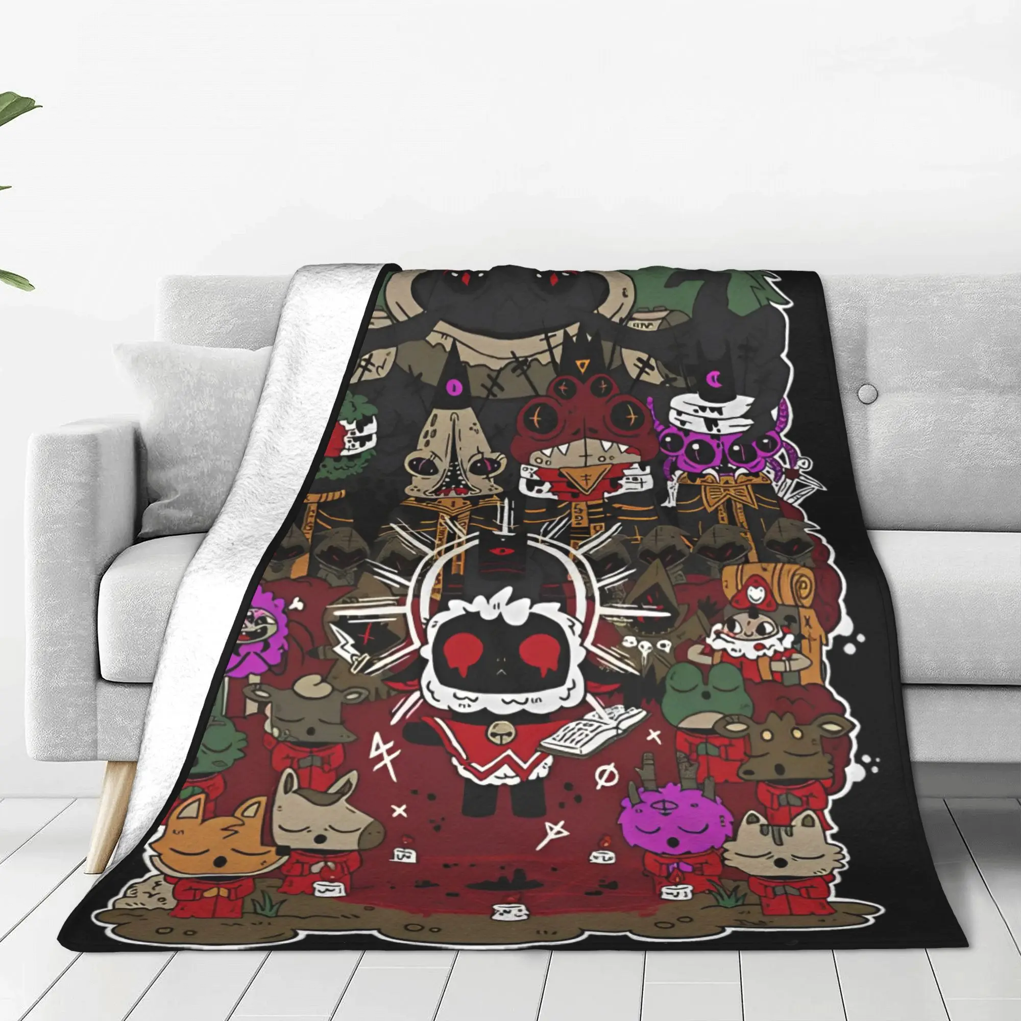 Ritual Cult Of The Lamb Blanket  Fleece Funny Breathable Throw Blankets for Bedspread Decoration