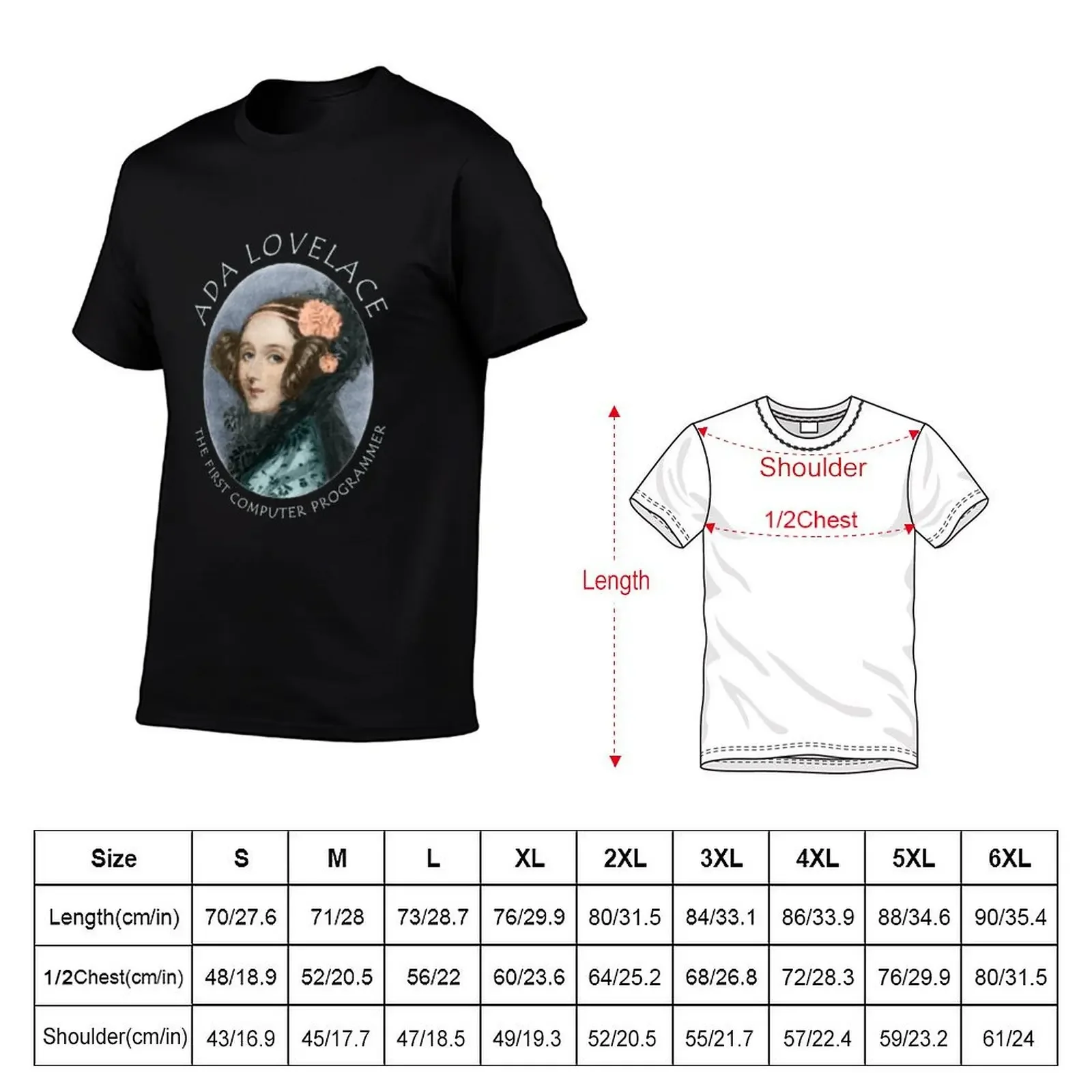 Ada Lovelace - The first computer programmer T-Shirt plus sizes vintage graphic tee for a boy mens t shirts casual stylish