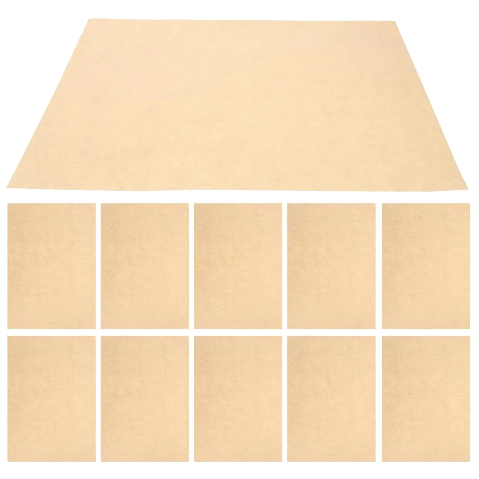 50Pcs A4 Paper Unbleached Light Brown Writing Paper Printing Paper Letter Paper Parchment Style Document Envelope Kraft