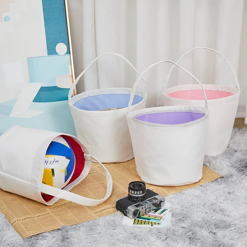 

НОВЫЙ 10 шт./лот, пустая хлопковая льняная корзина для сублимации, сумка для покупок, сумка для переноски, пасхальный подарок на Хэллоуин, сумки для конфет