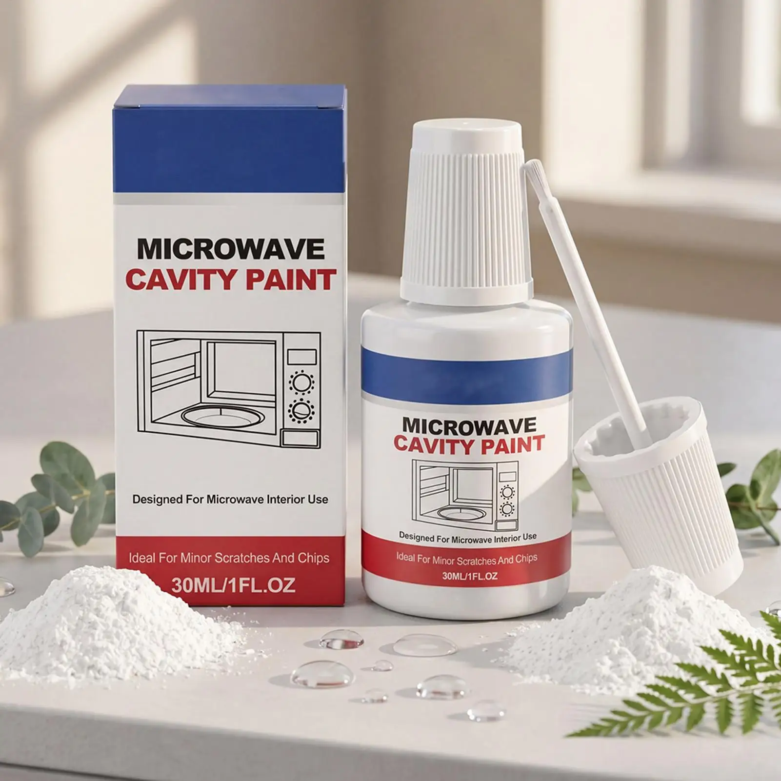 Microwave Interior Cavity Paint 30ml Appliance Repair Touchup High Gloss Microwave Coating for Home Kitchen Apartment Restaurant