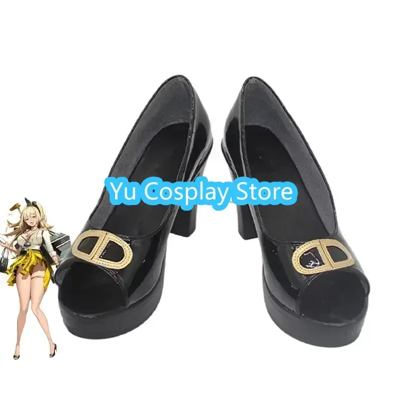 NIKKE The Goddess of Victory Ruffie Cosplay Shoes High Heel PU Leather Shoes Cosplay Prop Halloween Carnival Boots Custom Made