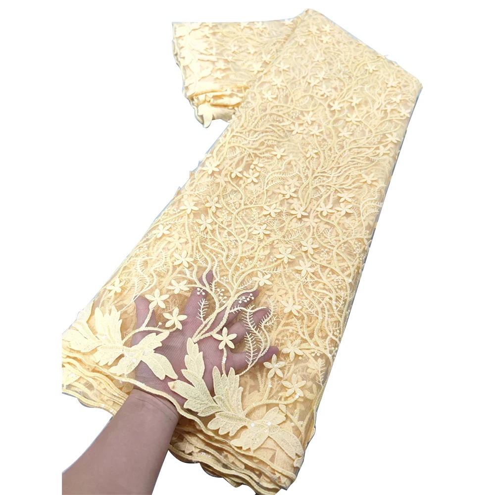 

5 ярдов молочный шелк французская 3D растительная вышивка кружевная ткань с камнем удобная и кожа для шитья элегантное женское свадебное платье