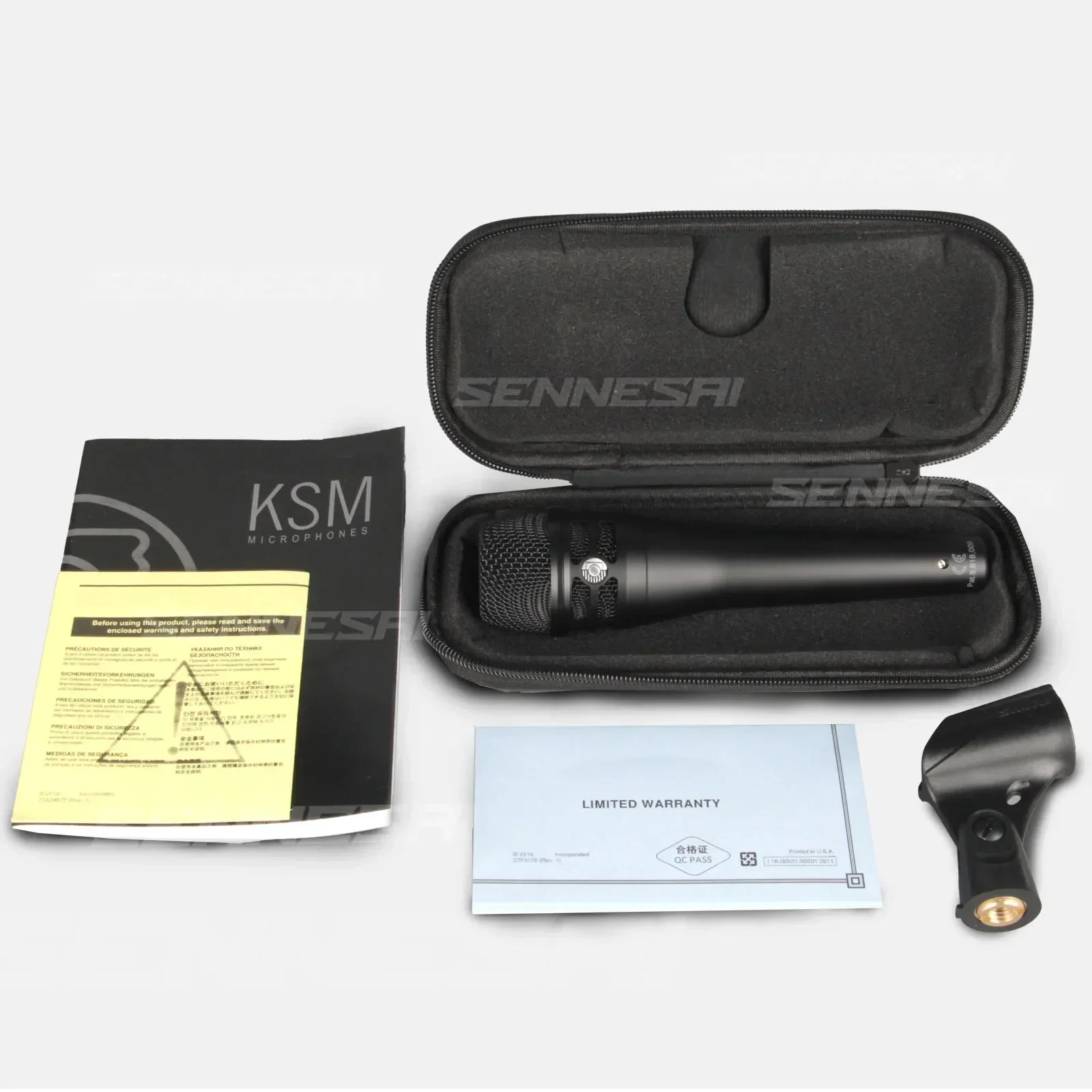 SENNESAI High Quality！KSM8 Professional Dynamic Handheld Microphone Karaoke Wired Microphone With Clip Stereo Studio Mic