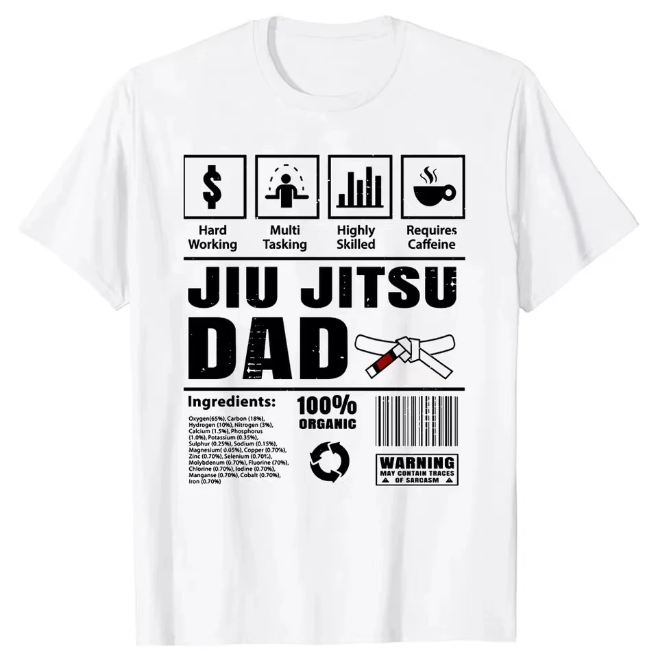 Jiu jitsu半袖Tシャツ、Bjjjjsuitギフトグループ用お父さん定義シャツ、プリントTシャツ、ルーズスタイル、新しい到着