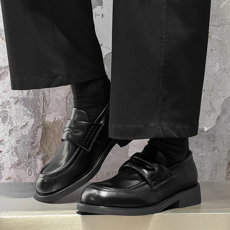 

Роскошная брендовая мужская обувь из натуральной кожи для деловых вечеринок, модная повседневная кожаная обувь в британском стиле, удобные лоферы высокого качества