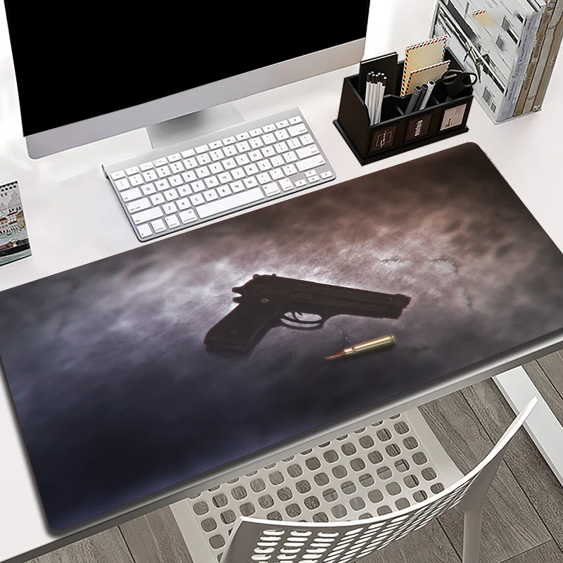 

GuJiaDuo Gun Picture Art Mouse Pad 800x300 XL Anti-slip and Waterproof Notebook Keyboard Minimalism Mousepad Stuff Accessories