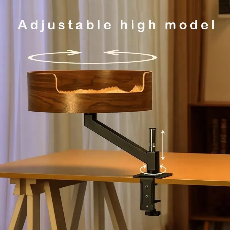Modern interior furniture 360 swivel and adjustable stand 44 lb cat desk bed for desk and game table, island table