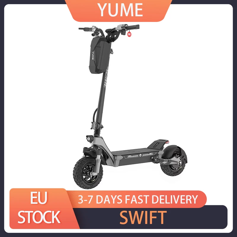 YUME SWIFT Electric Scooter 10 inch All Terrain Tubeless Tire 1200W Brushless Motor 48V 22.5Ah Battery 32mph Max Speed E-Scooter