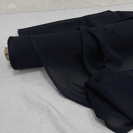 

3 Meter Dark Navy Blue Stretch Silk Georgette Fabric W-108CM 12MM