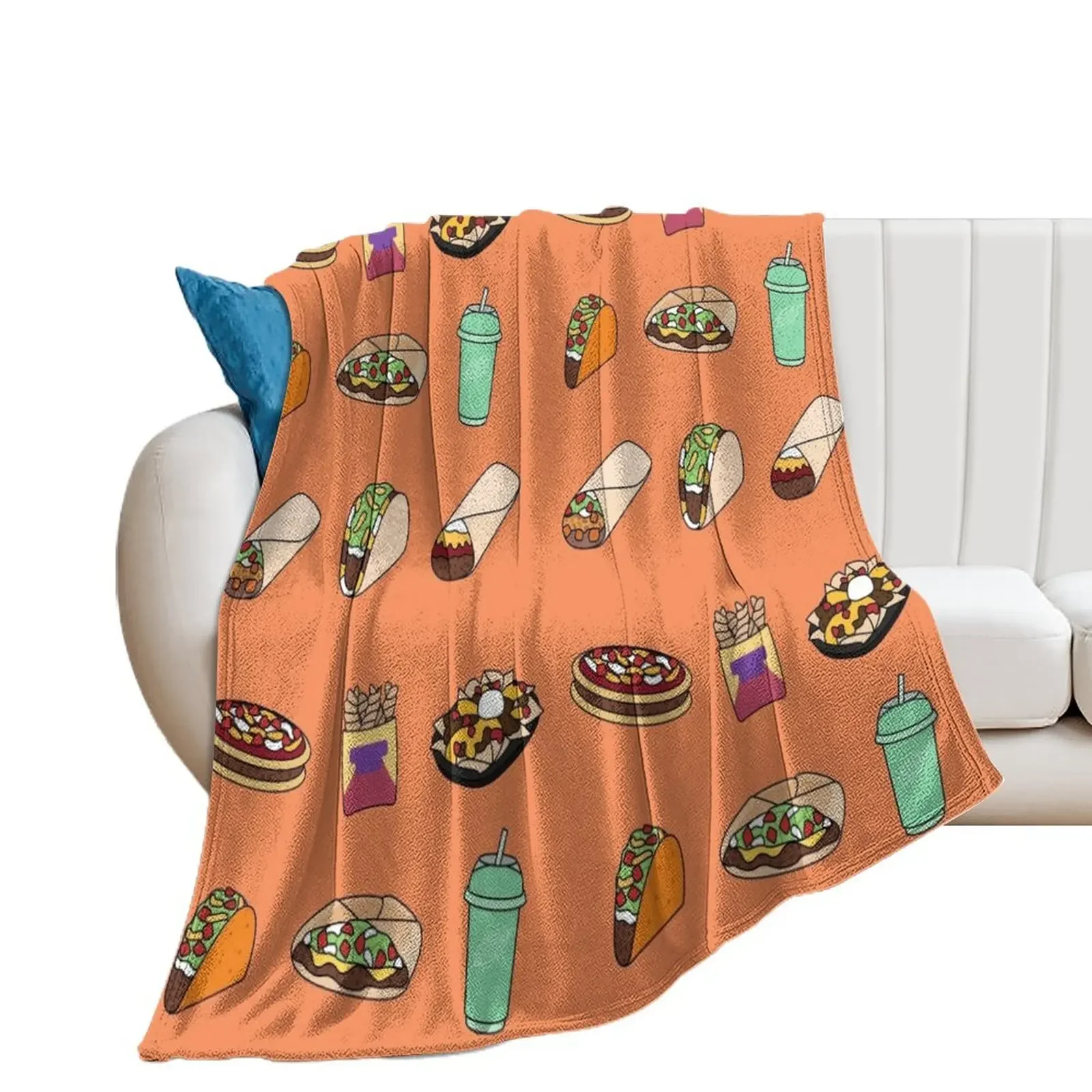 Taco Bell Throw Blanket Hair halloween For Decorative Sofa Blankets