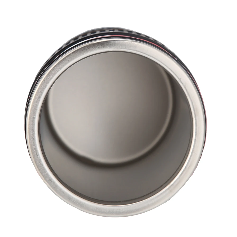 400mL Stainless Steel Coffee Tea Mug Camera Lens Shaped Water Cup with Lid Gifts