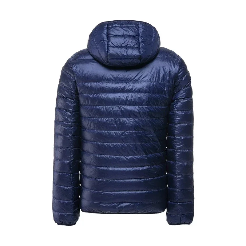 Oversized Men Spring Jackets Quality Men's Ultra Light Down Jacket 90% White Duck Down Men's Hooded Portable  Jacket