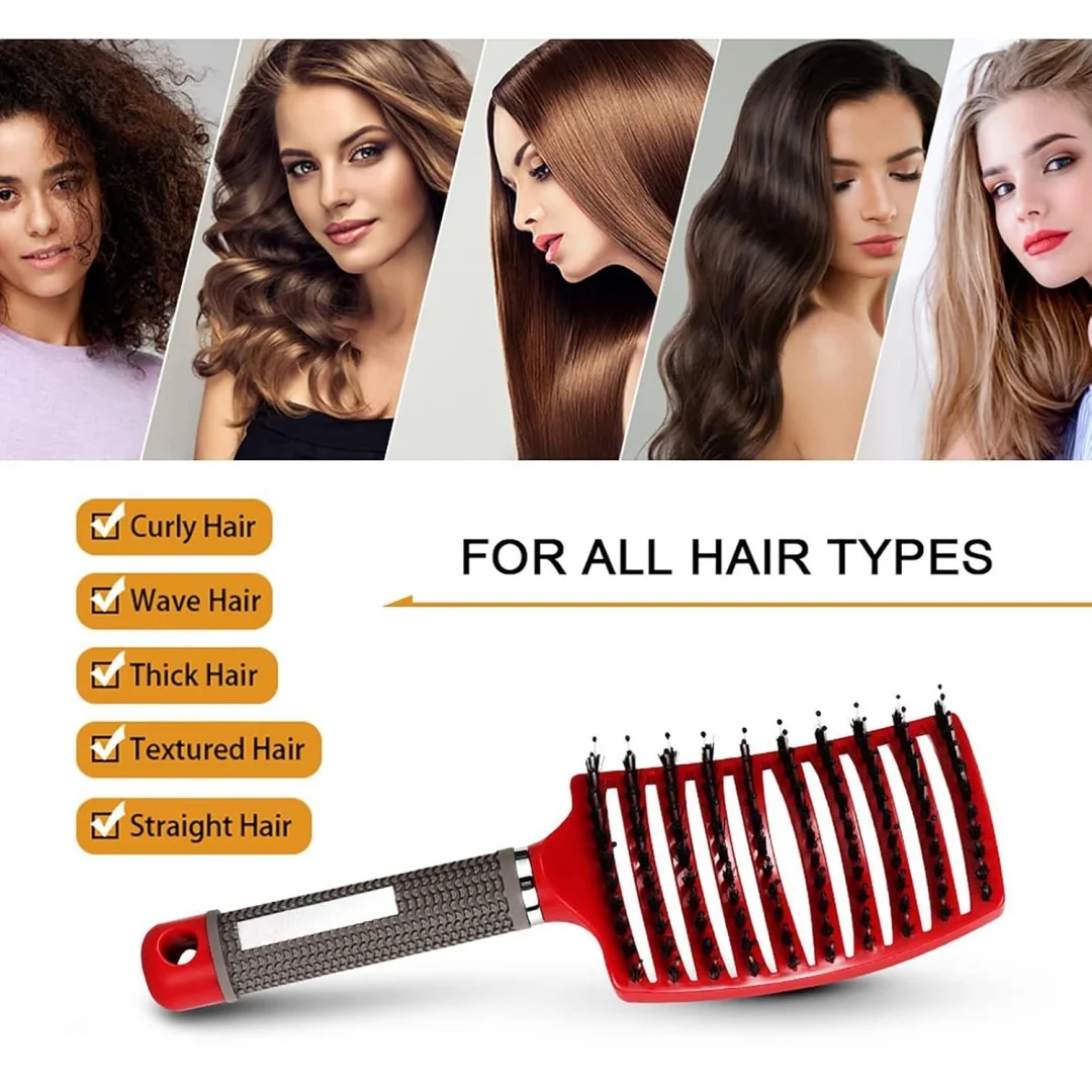 Multiple Color Hair Comb Detangling Hair Brush Bristle&Nylon Women Wet Massage Comb Curly Hairdressing Salon Styling Tools
