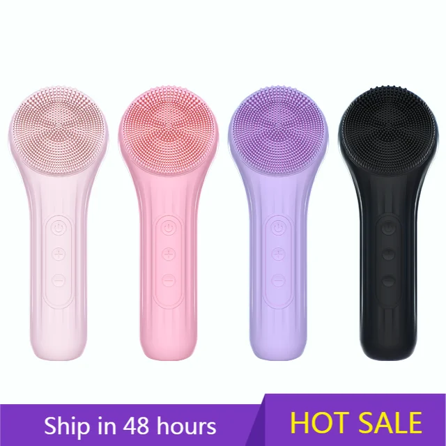 

YTYIN Wireless Charging Waterproof Electric Face Cleansing Instrument Sonic Silicone Facial Cleansing Brush With Heating Functio