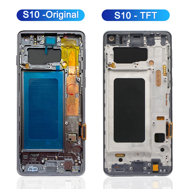 New For Samsung S10 G973F G973A G973U G973F/DS LCD Display Touch Screen With Frame Digitizer Panel Parts