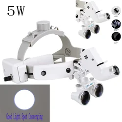 Dental Loupes 2.5X 3.5X Surgical Headlight 5W Wireless ENT Headlight Dental Magnifying Glass Dentistry Loupe Surgical Lamp