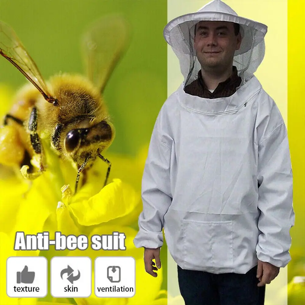 Beekeeping Suit With Hat Anti-bee Suit Anti-bee Bite Hat Equipment Mesh Clothing S6h2