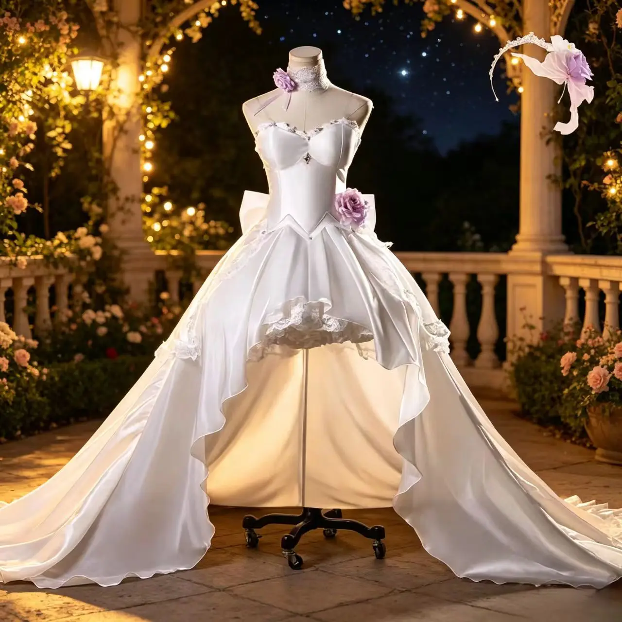 

Anime Date a Live Nightmare Tokisaki Kurumi‌ Cosplay Costume Women's Party New Gorgeous Wedding Dress Halloween Sweet Uniform
