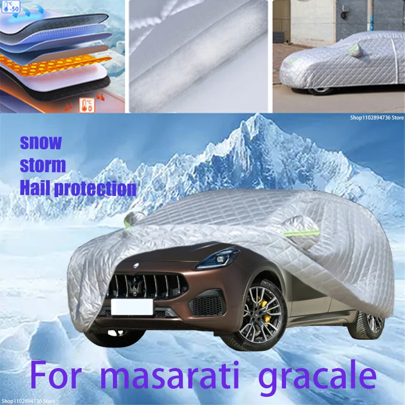 For masarati  gracale Outdoor Cotton Thickened Awning For Car Anti Hail Protection Snow Covers Sunshade Waterproof Dustproof