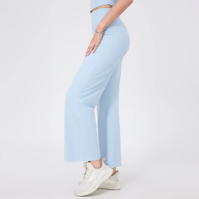 Casual Loose-fitting Pocketed Yoga Pants Women High Waist Sports Straight-legged Pants Soft Jogging Baggy Pants Women
