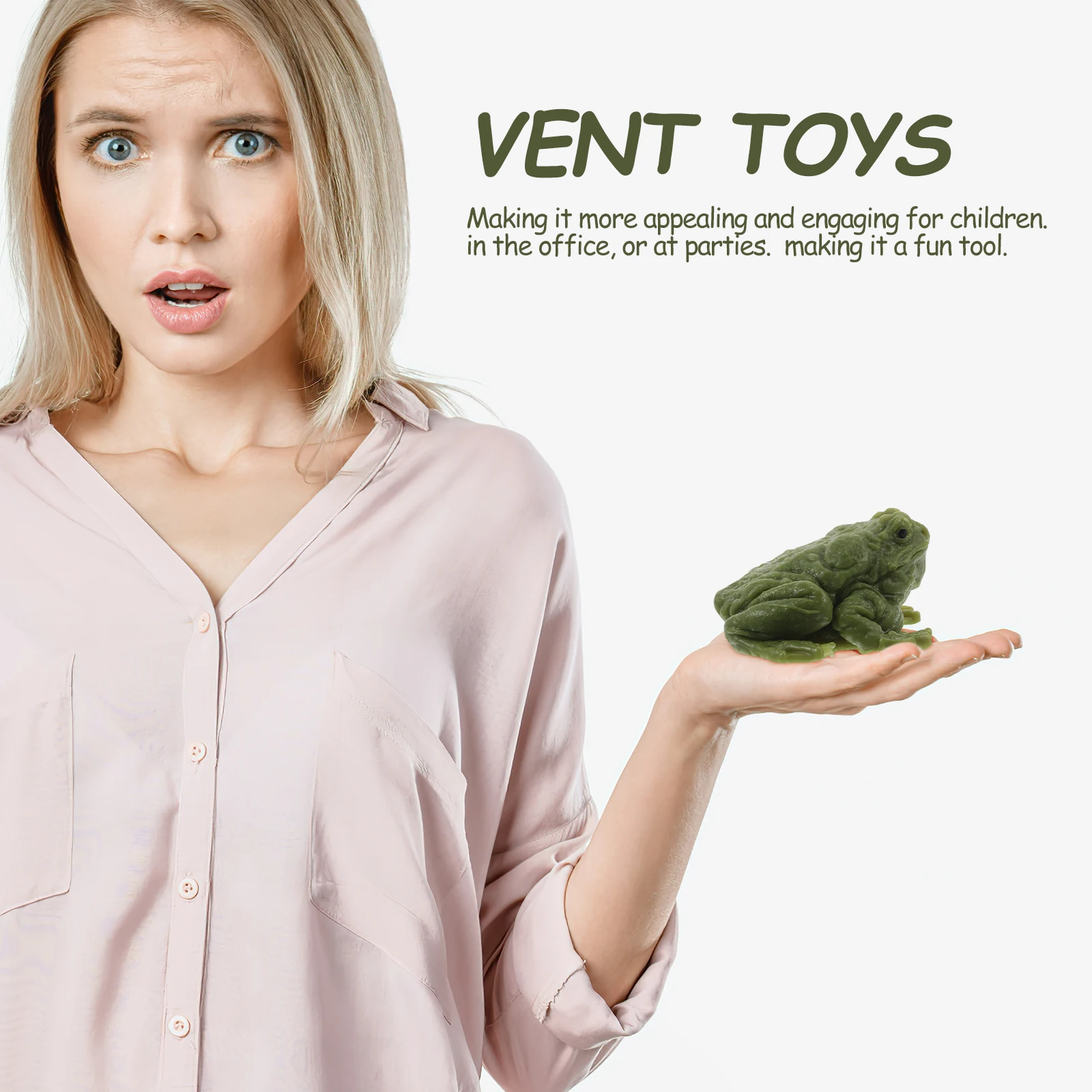 4 قطع من الضغط المزيف لتخفيف التوتر على شكل ضفدع - تصميم واقعي ناعم وقابل للتمدد للعب في تخفيف الضغط - كمامة مبتكرة لحفلات الهالوين الممتعة #4