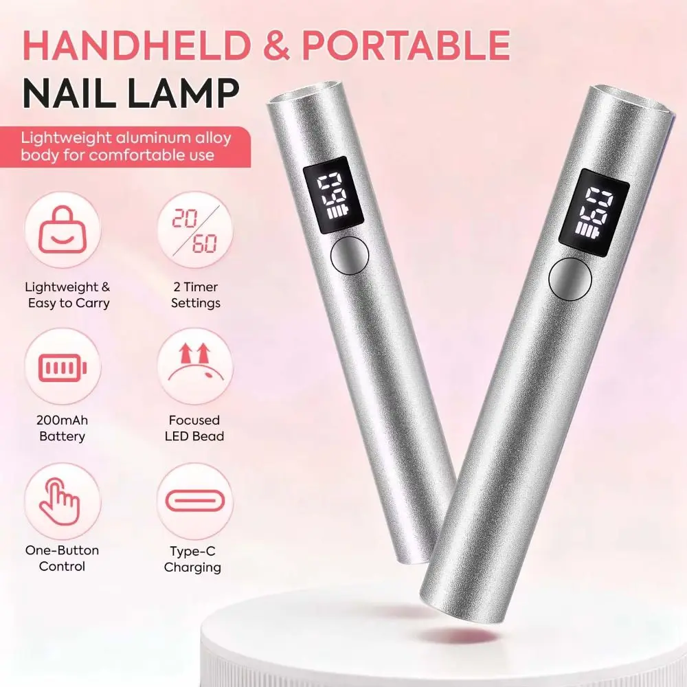 Nuevo Secador de Uñas Portátil Mini Lámpara de Secado Rápido Profesional UV LED para Esmalte de Uñas