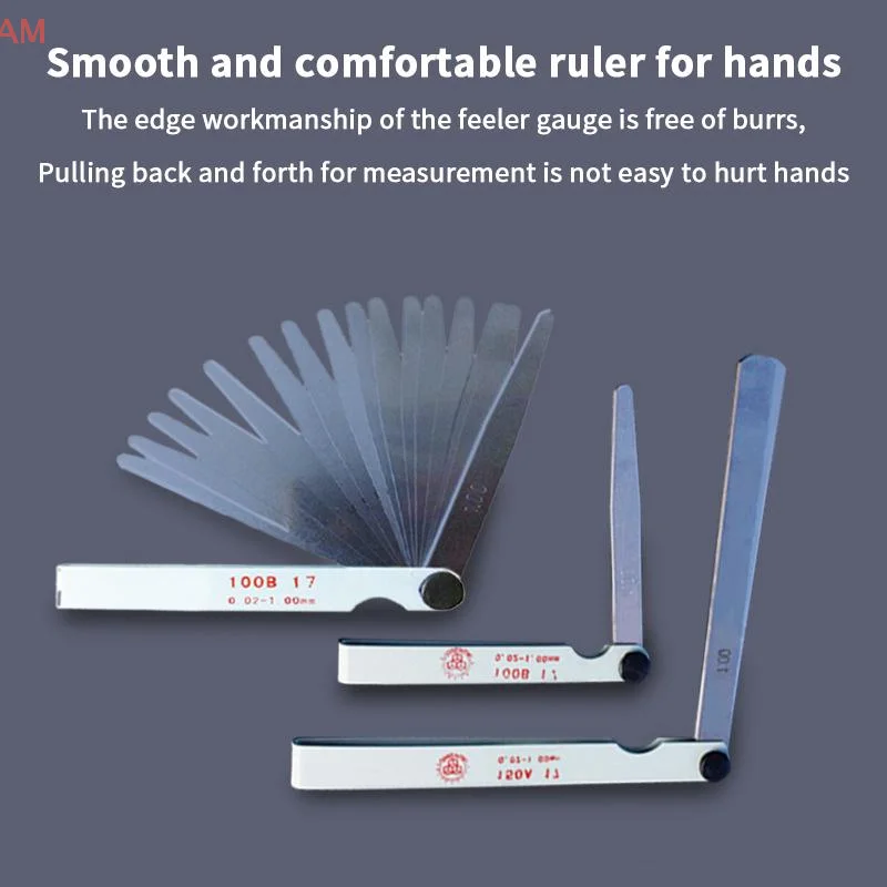 0.02-1.00mm 14/17 Blades Feeler Gauge Metric Gap Filler Gage For Engine Valve Adjustment Measurement Tool