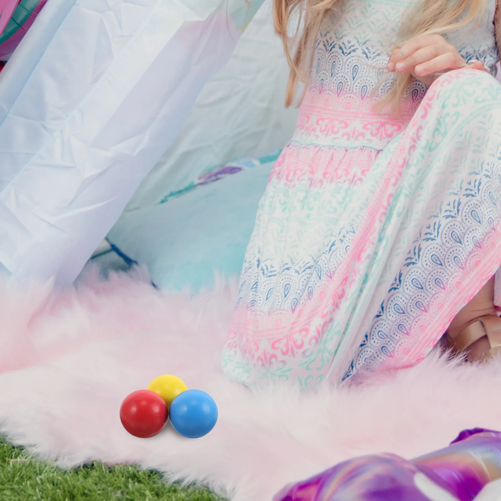 3 قطع من كرات الكروكيه للأطفال: حديقة خشبية مستديرة للاستخدام الخارجي للترابط العائلي، سهلة الإعداد، مقاس صديق للأطفال يعزز المهارات الحركية #1