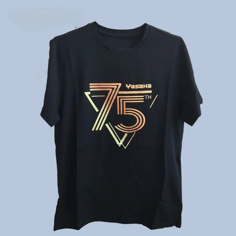 

YASAKA 75th Anniversary Limited Edition T-shirt Table Tennis Sports Short Sleeve Round Neck Cultural Shirt Casual Cotton