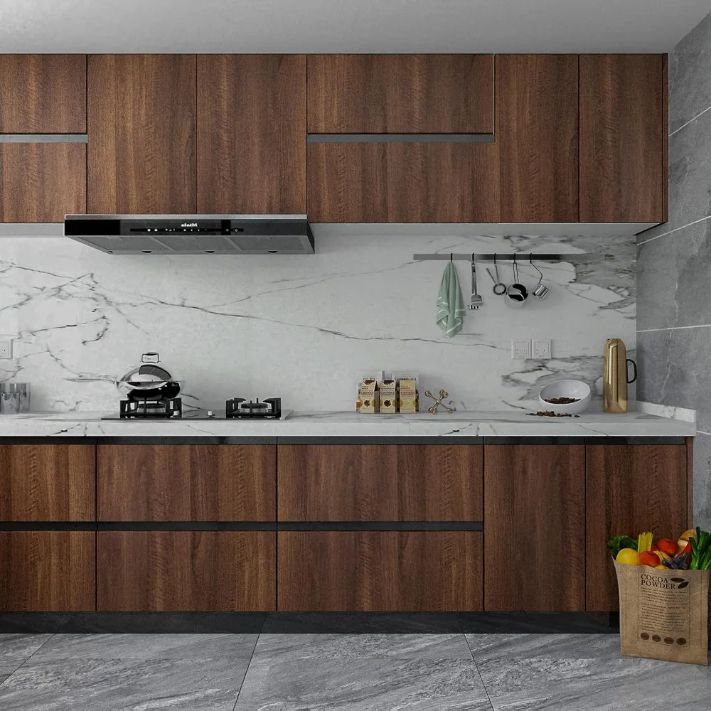 ورق اتصال من خشب الجوز - فينيل ذاتي اللصق قابل للإزالة للديكور الداخلي ذو المظهر الخشبي