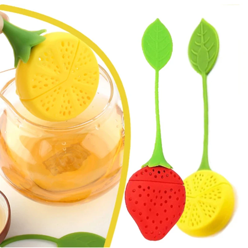 Silicone Strawberry Tea Infuser Teapot Tool Teabag Kettle Loose Tea Leaf Strainer Ball Holder Herbal Spice Filter Kitchen Gadget