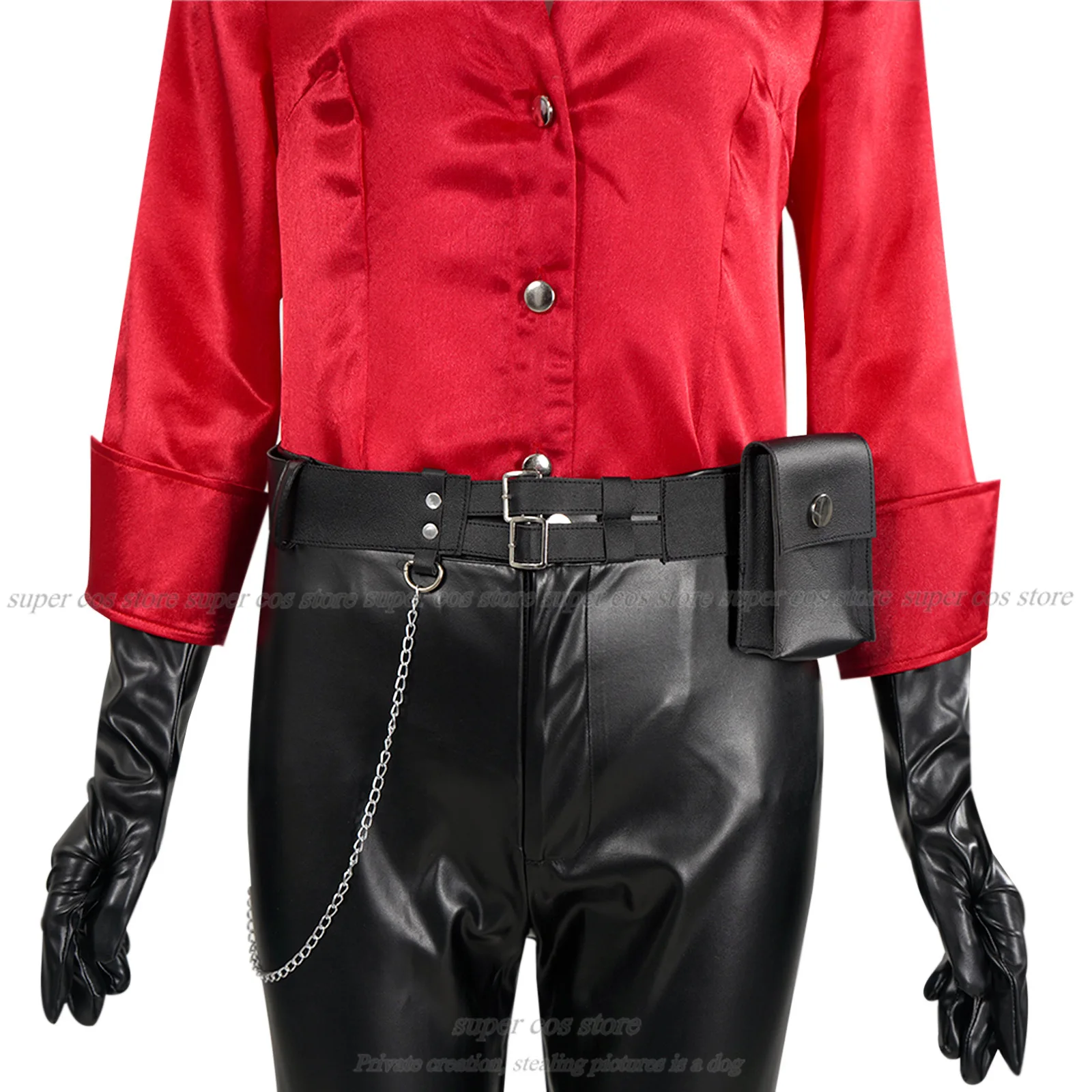 Ada wong cosplay novo vermelho topos traje peruca biohazard6 jogo residente roleplay roupas sexy luvas calças ternos de festa de halloween