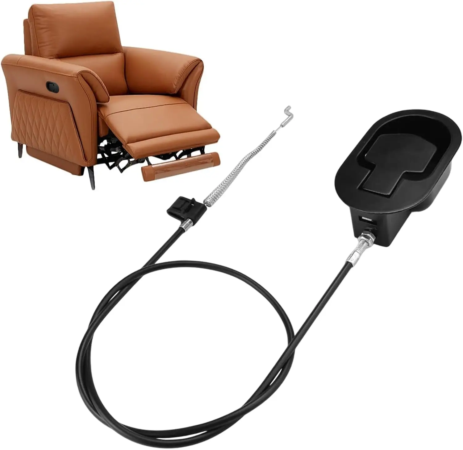 Metal Recliner Sofa Chair Couch Release Lever Handle Replacement Parts with Cable Universal Pull Handle Durable Easy Install