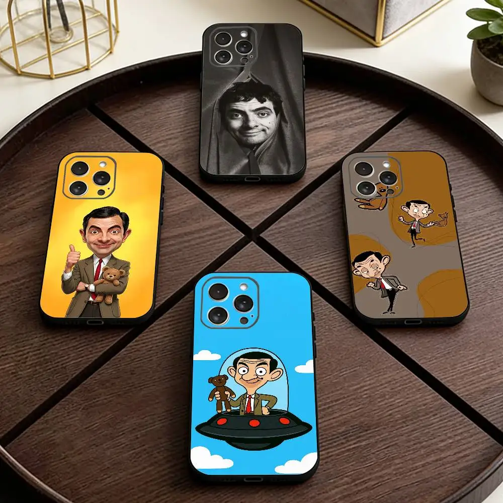 

Funny Mr B- BeanS Phone Case For iPhone 17,16,15,14,13,12,11 Plus,Pro Max,XS,Soft Silicone Black Cover